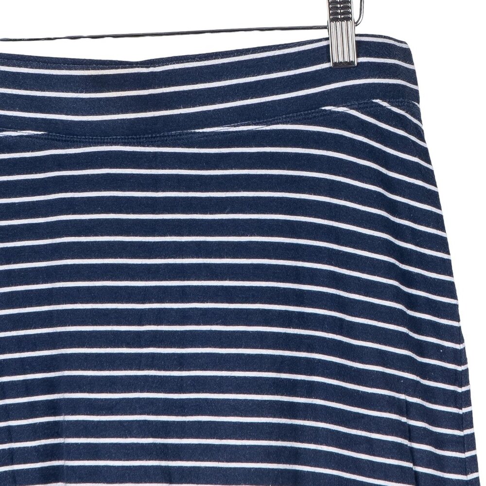 Sonoma Maxi Skirt S Womens Striped Blue White Diagonal Elastic Waist Modest - Picture 2 of 5